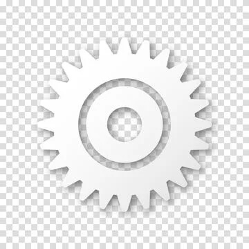 Gear icon, flat design. Machine sprocket gear icon. Realistic vector cogwheel Stock Illustration
