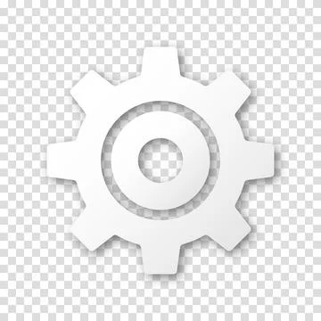 Gear icon, flat design. Machine sprocket gear icon. Realistic vector cogwheel Stock Illustration