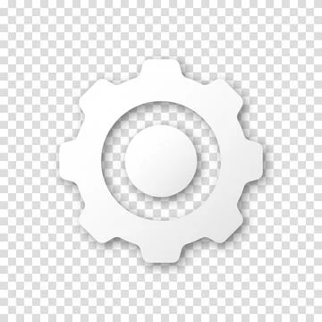 Gear icon, flat design. Machine sprocket gear icon. Realistic vector cogwhe.. Stock Illustration