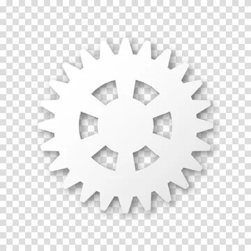Gear icon, flat design. Machine sprocket gear icon. Realistic vector cogwhe.. Stock Illustration