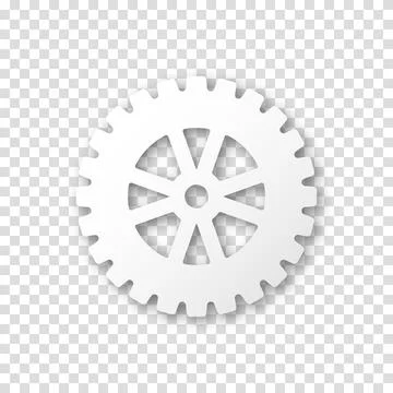 Gear icon, flat design. Machine sprocket gear icon. Realistic vector cogwhe.. Stock Illustration
