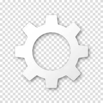 Gear icon, flat design. Machine sprocket gear icon. Realistic vector cogwheel Stock Illustration