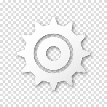 Gear icon, flat design. Machine sprocket gear icon. Realistic vector cogwheel Stock Illustration