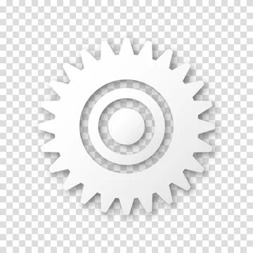Gear icon, flat design. Machine sprocket gear icon. Realistic vector cogwheel Stock Illustration