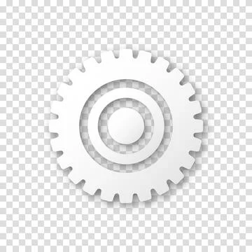 Gear icon, flat design. Machine sprocket gear icon. Realistic vector cogwheel Stock Illustration