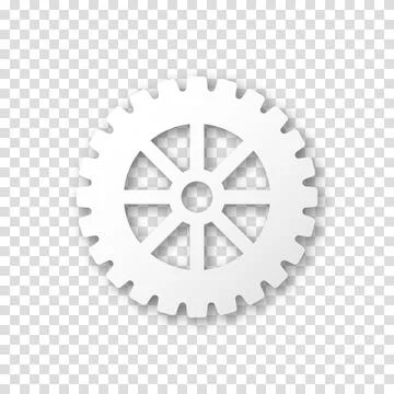 Gear icon, flat design. Machine sprocket gear icon. Realistic vector cogwheel Stock Illustration