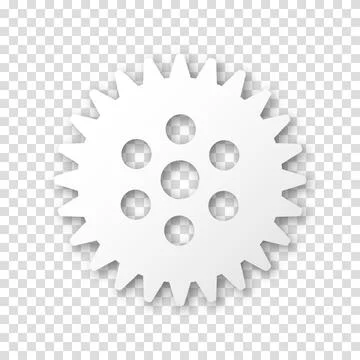 Gear icon, flat design. Machine sprocket gear icon. Realistic vector cogwheel Stock Illustration