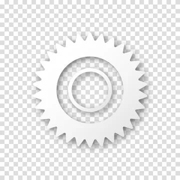 Gear icon, flat design. Machine sprocket gear icon. Realistic vector cogwheel Stock Illustration