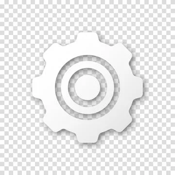 Gear icon, flat design. Machine sprocket gear icon. Realistic vector cogwheel Stock Illustration