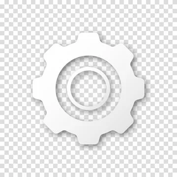 Gear icon, flat design. Machine sprocket gear icon. Realistic vector cogwheel Stock Illustration