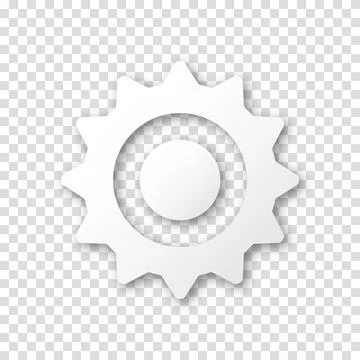 Gear icon, flat design. Machine sprocket gear icon. Realistic vector cogwheel Stock Illustration