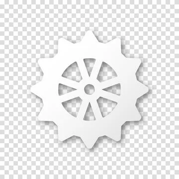 Gear icon, flat design. Machine sprocket gear icon. Realistic vector cogwhe.. Stock Illustration