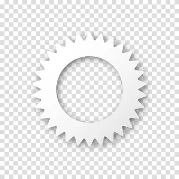Gear icon, flat design. Machine sprocket gear icon. Realistic vector cogwheel Stock Illustration