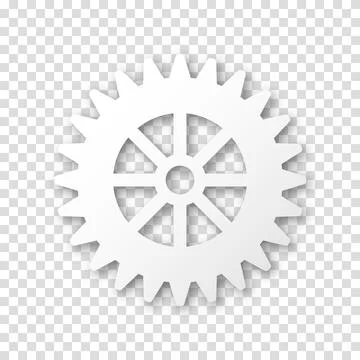 Gear icon, flat design. Machine sprocket gear icon. Realistic vector cogwheel Stock Illustration
