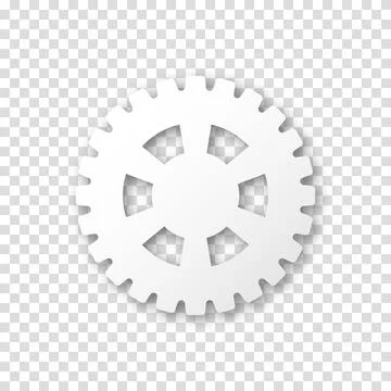Gear icon, flat design. Machine sprocket gear icon. Realistic vector cogwheel Stock Illustration