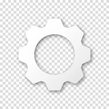 Gear icon, flat design. Machine sprocket gear icon. Realistic vector cogwheel Stock Illustration