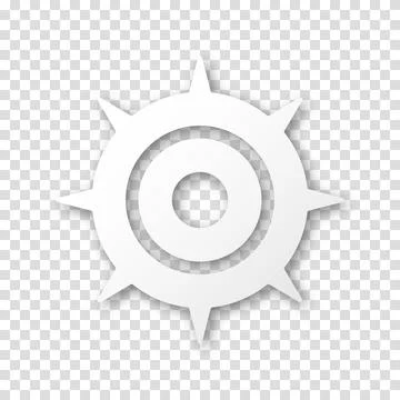 Gear icon, flat design. Machine sprocket gear icon. Realistic vector cogwheel Stock Illustration
