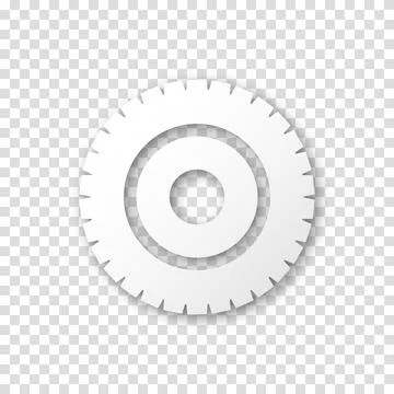 Gear icon, flat design. Machine sprocket gear icon. Realistic vector cogwheel Stock Illustration