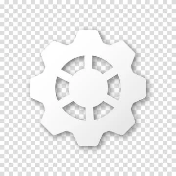 Gear icon, flat design. Machine sprocket gear icon. Realistic vector cogwhe.. Stock Illustration
