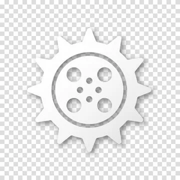Gear icon, flat design. Machine sprocket gear icon. Realistic vector cogwhe.. Stock Illustration