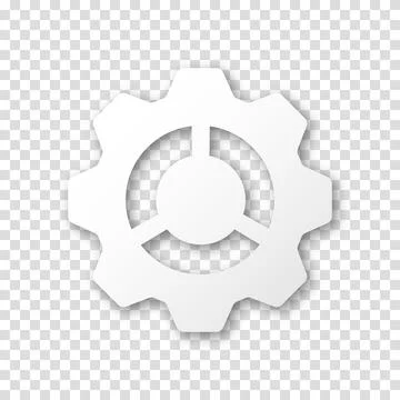 Gear icon, flat design. Machine sprocket gear icon. Realistic vector cogwheel Stock Illustration