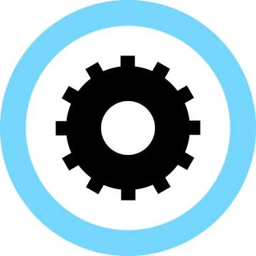 Gear Icon in Flat Style. Vector Illustration. Stock Illustration