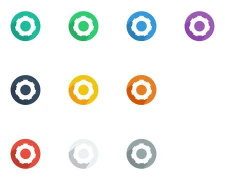 Gear icon flat style vector illustration Illustrazione stock