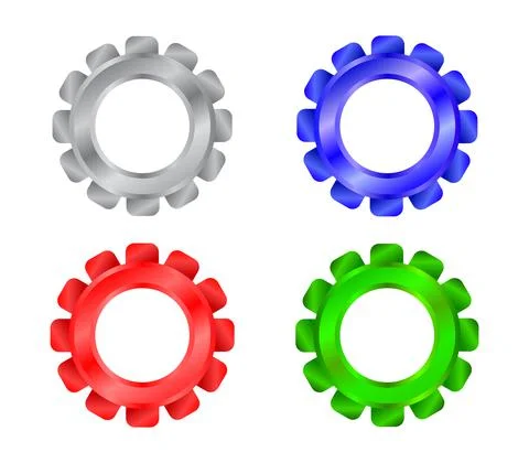 Gear icon illustrated in vector on white background Stock Illustration