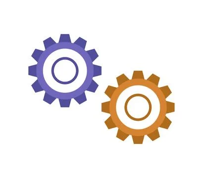 Gear icon illustrated in vector on white background Stock Illustration
