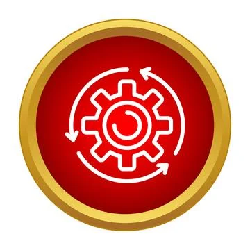 Gear icon indicating process workflow and automation Stock Illustration
