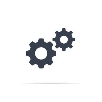 The gear icon. Isolated vector Illustration Stock Illustration