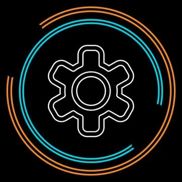 Gear icon. Logo element illustration. Stock Illustration