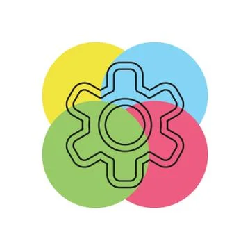 Gear icon. Logo element illustration. Stock Illustration