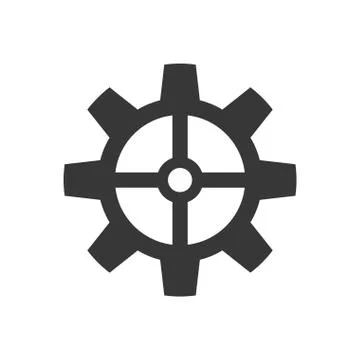 Gear icon. Machine part design. Vector graphic Stock Illustration