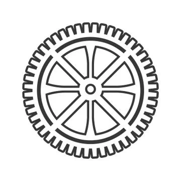 Gear icon. Machine part design. Vector graphic Stock Illustration