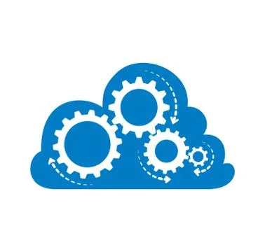 Gear icon. Machine part design. Vector graphic Stock Illustration