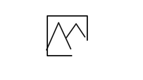 A gear icon next to a mountain icon, symbolizing industry and nature workin.. Stock Footage 333550448