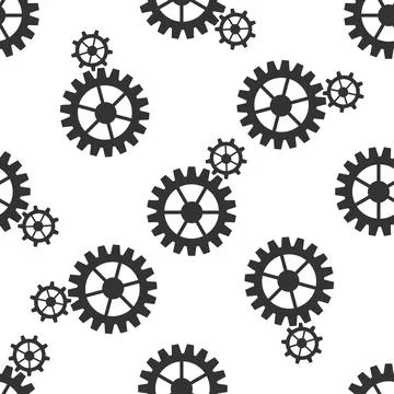 Gear icon pattern on white background. Vector Illustration Stock Illustration