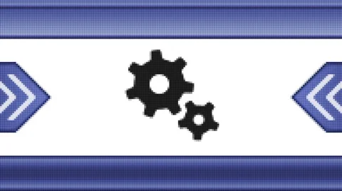 Gear icon on a pixel screen. Seamless. Stock Footage 52759963
