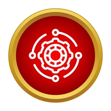 Gear icon representing automation and engineering process technology Stock Illustration