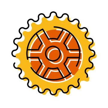 Gear icon representing engineering industry process and mechanics Stock Illustration