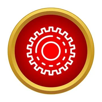 Gear icon representing mechanical settings and engineering solutions Stock Illustration