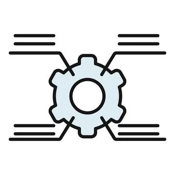 Gear icon representing process automation and workflow management 스톡 일러스트
