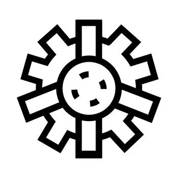 Gear icon representing settings and mechanical process Illustrazione stock