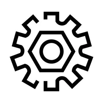 Gear icon representing settings and engineering processes 스톡 일러스트