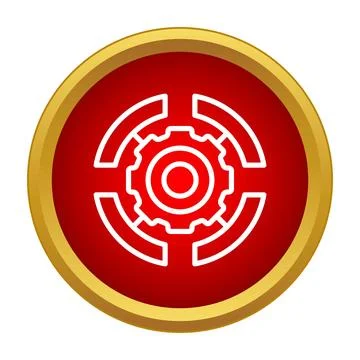 Gear icon representing settings and technical engineering Stock Illustration
