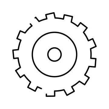 Gear icon representing settings or mechanical engineering Stock Illustration