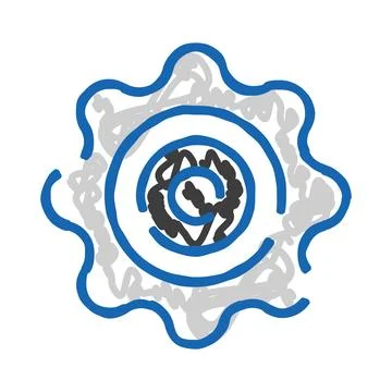 Gear icon representing technology, innovation, and industry Stockillustratie