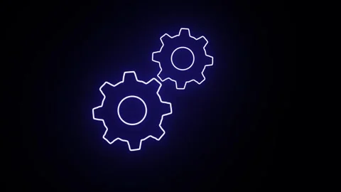Gear Icon Rotation Stock Footage 319769097