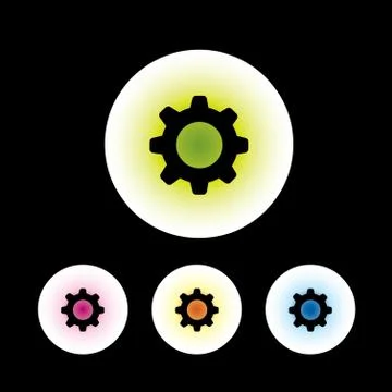 Gear icon set Stock Illustration